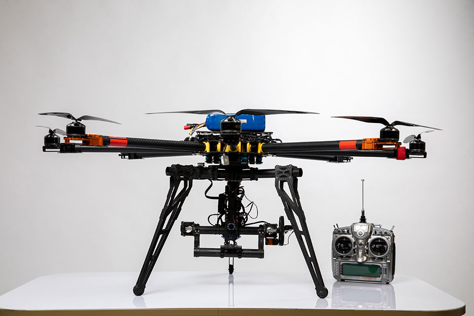 flying-drone-with-silver-joystick